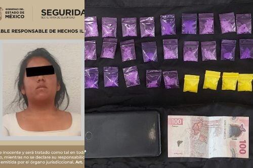 Detienen a jovencita narcomenudista en Zinacantepec